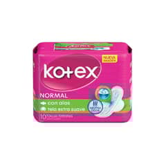 KOTEX - Toalla Higiénica Normal con Alas Empaque 10 Und