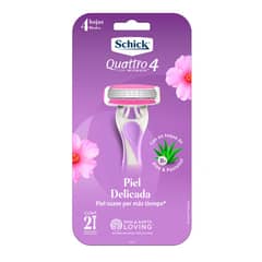 SCHICK - Máquina de Afeitar Quattro Mujer 2 Unidades