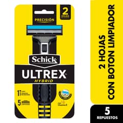 SCHICK - Máquina De Afeitar Schick Ultrex Piel Sensible + 5 Repuestos Pack 5 Und