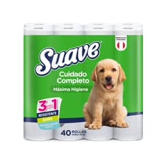 SUAVE - Papel Higiénico Cuidado Completo Empaque 40 Rollos