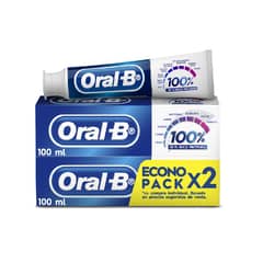 ORAL B - Crema Dental Oral B 100% Menta Caja 2 Und