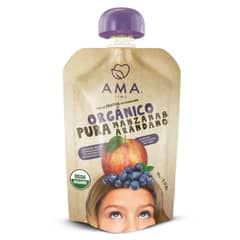AMA TIME - Puré De Frutas Manzana Arándano Orgánico Ama Time Doypack 90 g