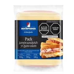 SAN FERNANDO - Pack Jamón Sandwich 230 g + Queso Edam 108 g