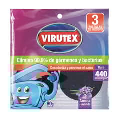 VIRUTEX - Pastillas De Inodoro Virutex Aroma Lavanda Bolsa 3 Und