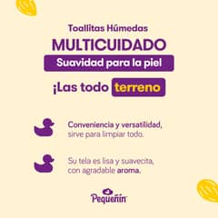 PEQUENIN - Toallitas Húmedas Pequenin Multi Cuidado Pack 2 Empaques 80 Und