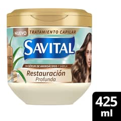 SAVITAL - Crema de tratamiento Savital con Serum de Aminoacidos y Sabila 425 mL