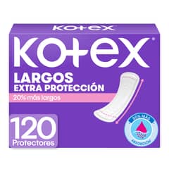 KOTEX - Protectores Diarios Kotex Largos Caja 120 Und