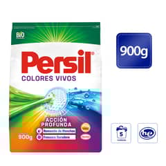 PERSIL - Detergente Polvo Colores Vivos Acción Profunda Bolsa 900 g