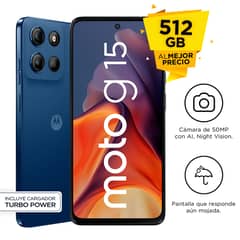 Motorola - Smartphone Moto G15 4+512GB Azul