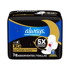 ALWAYS - Toallas Higiénicas Always Noche Suave Empaque 8 Und