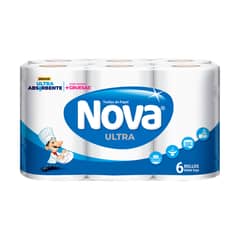 NOVA - Papel Toalla Nova Ultra Absorbente Empaque 6 Und