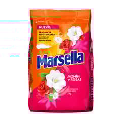 MARSELLA - Detergente en Polvo Marsella Jazmín y Rosas Bolsa 2 Kg